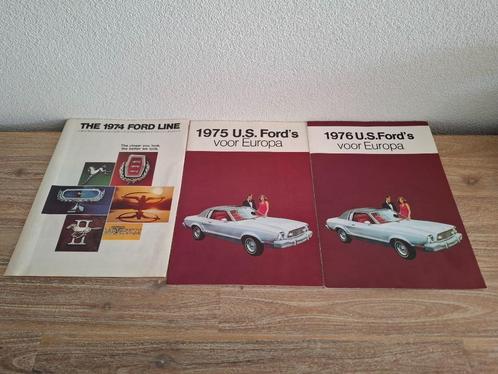 Folders U.S. Fords 1974 - 1975 -1976, Livres, Autos | Brochures & Magazines, Utilisé, Ford, Enlèvement ou Envoi