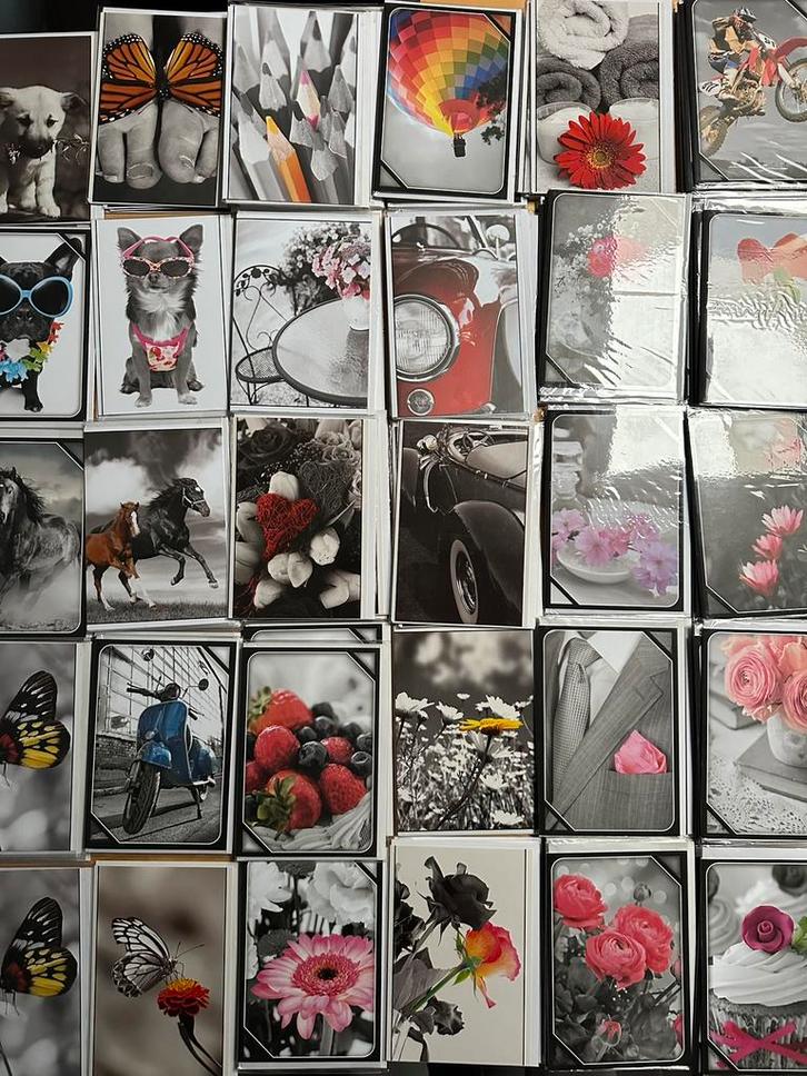 Lot wenskaarten zwart wit kleur, Diversen, Wenskaarten, Nieuw, Ophalen of Verzenden