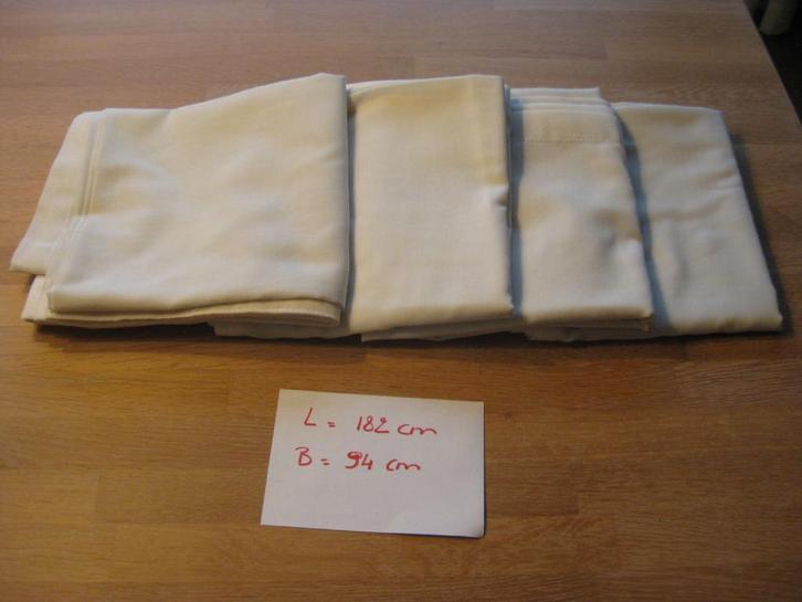 Gordijnpanelen, Huis en Inrichting, Stoffering | Gordijnen en Lamellen, Gebruikt, 150 tot 200 cm, 50 tot 100 cm, Wit, Ophalen