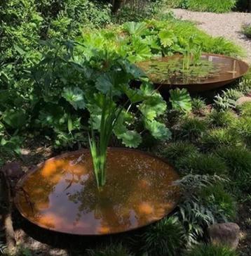 Cortenstalen waterschalen, Enlèvement, Neuf, Autres matériaux, Ornement d'eau