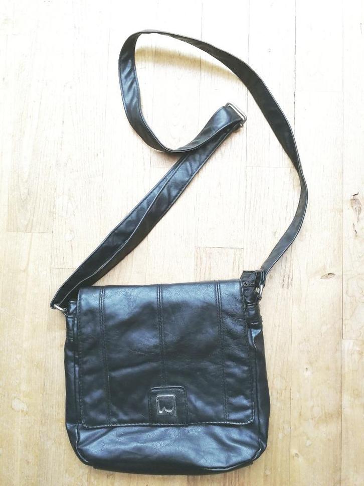 Zwarte lederen handtas Daniel Ray., Bijoux, Sacs & Beauté, Sacs | Sacs Femme, Comme neuf, Sac à main, Noir, Enlèvement ou Envoi