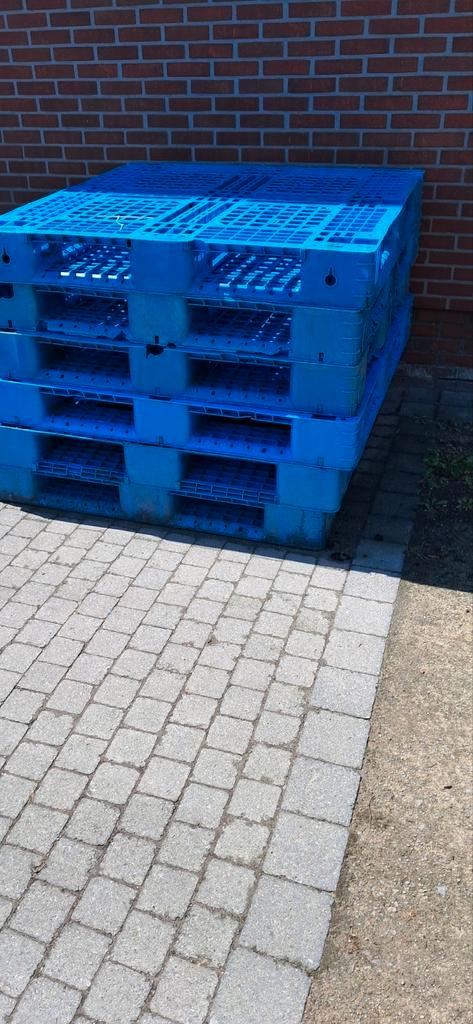 blauwe pvc pallets, Doe-het-zelf en Bouw, Kratten en Dozen, Gebruikt, Ophalen