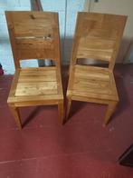 2 stoelen van echt hout, Hout