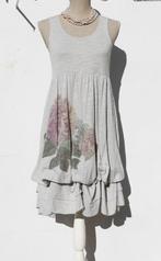 Mooie lichtgrijze katoenen jurk S, Kleding | Dames, Ophalen of Verzenden, Zo goed als nieuw, Maat 36 (S), Grijs