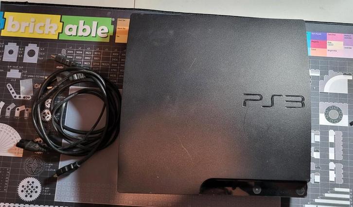 PlayStation 3 Slim PS3 CECH-3004A — met kabels — niet getest, Games en Spelcomputers, Spelcomputers | Sony PlayStation 3, Niet werkend