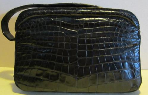Sac vintage en cuir de crocodile noir 447, Bijoux, Sacs & Beauté, Sacs | Sacs Femme, Comme neuf, Sac à main, Noir, Envoi
