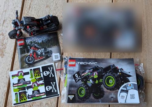 Lego 2 technics sets: moto + monster-jam, Kinderen en Baby's, Speelgoed | Duplo en Lego, Zo goed als nieuw, Lego, Complete set