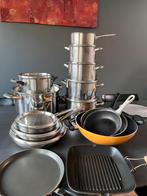 Potten en pannenset 15 stuks 18/10, Ophalen, Zo goed als nieuw, Pannenset