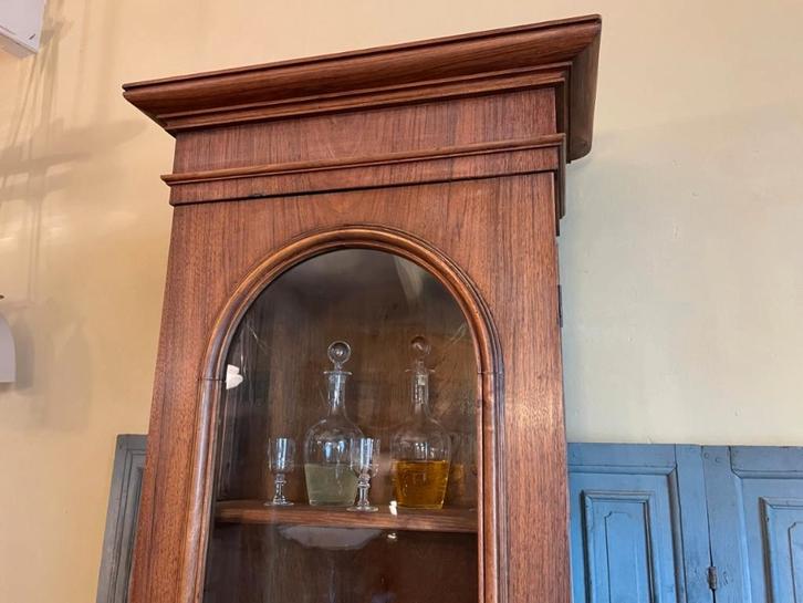 Drankenkast Vitrinekast Glazenkast Verzamelkast smal ondiep, Antiek en Kunst, Antiek | Meubels | Kasten, Ophalen