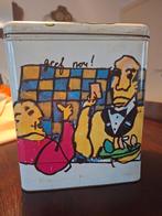 Grote blikken koekentrommel met tekening van Herman Brood, Ophalen, Gebruikt, Overige, Overige merken