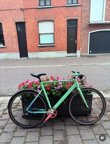 Stadfiets gravel elops speed 900 mint bianchi, 51 à 55 cm, Enlèvement, Elops ( Decathlon ), Années 60 ou plus récent