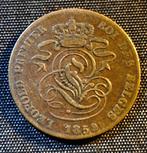 2 cent 1859 (punt-dubbele 9 ZW) - Leopold I, Postzegels en Munten, Verzenden, Losse munt