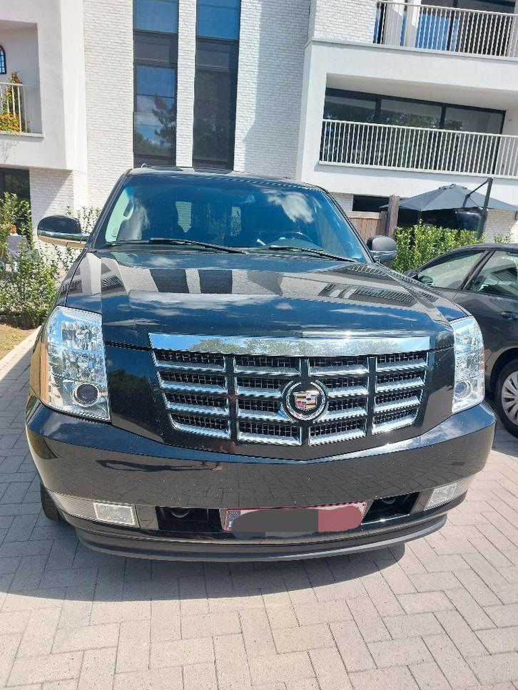 Cadillac escalade, Auto's, Cadillac, Particulier, Escalade, LPG, 5 deurs, Automaat, Zwart, Grijs, Leder en Stof, Vierwielaandrijving