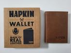 Hapkin wallet bruin lederen portemonnee + doosje, Autres marques, Cuir, Brun, Enlèvement ou Envoi