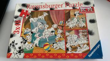 Puzzel 101 dalmatiërs (3x49), Ophalen of Verzenden, Gebruikt