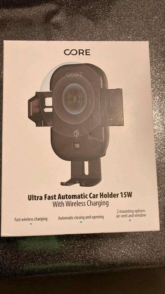Support smartphone/gsm avec chargeur à induction, Télécoms, Carkits, Utilisé, Structure
