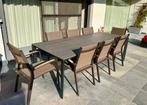 Tuinset tafel + 8 stoelen, Tuin en Terras, Ophalen, Gebruikt, Textileen, 8 zitplaatsen