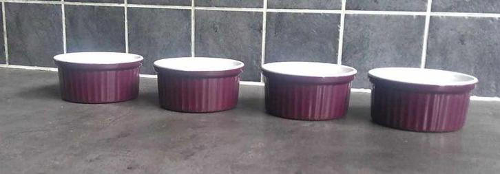 paarse potjes voor dessert of hapje uit de oven, Huis en Inrichting, Keuken | Servies, Ophalen of Verzenden