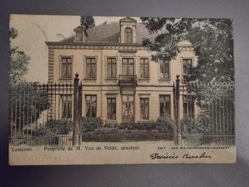 Carte postale Lessines - Propriété Van de Velde - 1902 beschikbaar voor biedingen