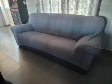 Salon cuir 3 + 2 (bleu foncé)  + housses beschikbaar voor biedingen