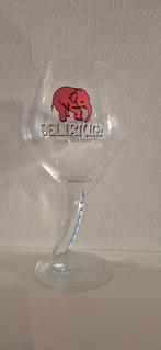 Delirium Tremens Bierglas - Roze Olifant met Gebogen Stam, Verzamelen, Biermerken, Ophalen