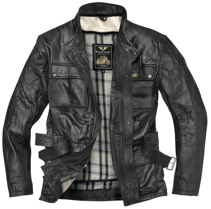 BLACK CAFE LONDON leren motorjas (maat M), Motoren, Kleding | Motorkleding, Jas | leer, Heren, Tweedehands, Ophalen of Verzenden