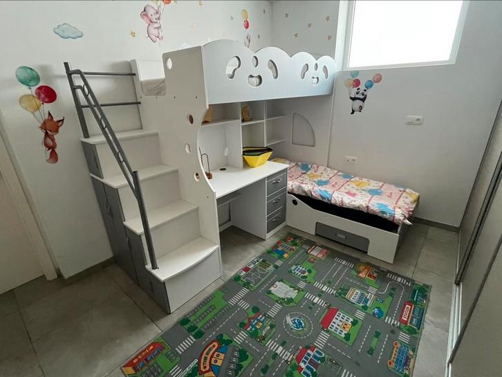 Stapelbed kinderkamer 90x200, Kinderen en Baby's, Kinderkamer | Stapelbedden en Hoogslapers, Zo goed als nieuw, Stapelbed, Ophalen
