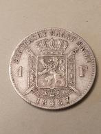 1 frank zilver leopold 2 smalle baard L WIENER 1887 VL, Postzegels en Munten, Munten | België, Zilver, Ophalen of Verzenden, Losse munt