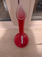 Vase Soliflore vintage en opale rouge de Murano, Enlèvement ou Envoi