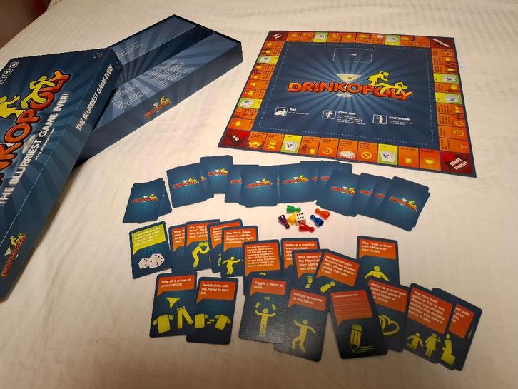 Drinkopoly - The blurriest game ever, Hobby en Vrije tijd, Gezelschapsspellen | Bordspellen, Zo goed als nieuw, Drie of vier spelers