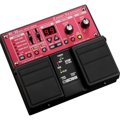 boss rc-30 loop station dual track, Muziek en Instrumenten, Effecten, Zo goed als nieuw, Chorus, Delay of Echo, Distortion, Overdrive of Fuzz