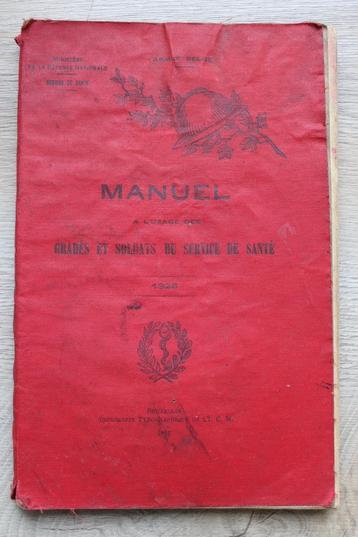 Handboek Service de Santé ABBL 1926 Militair Hospitaal Namen