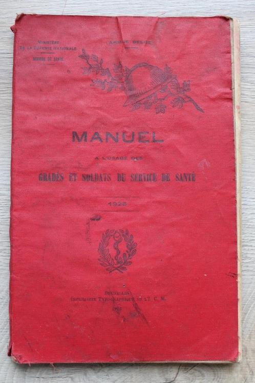 Handboek Service de Santé ABBL 1926 Militair Hospitaal Namen, Collections, Objets militaires | Seconde Guerre mondiale, Autres