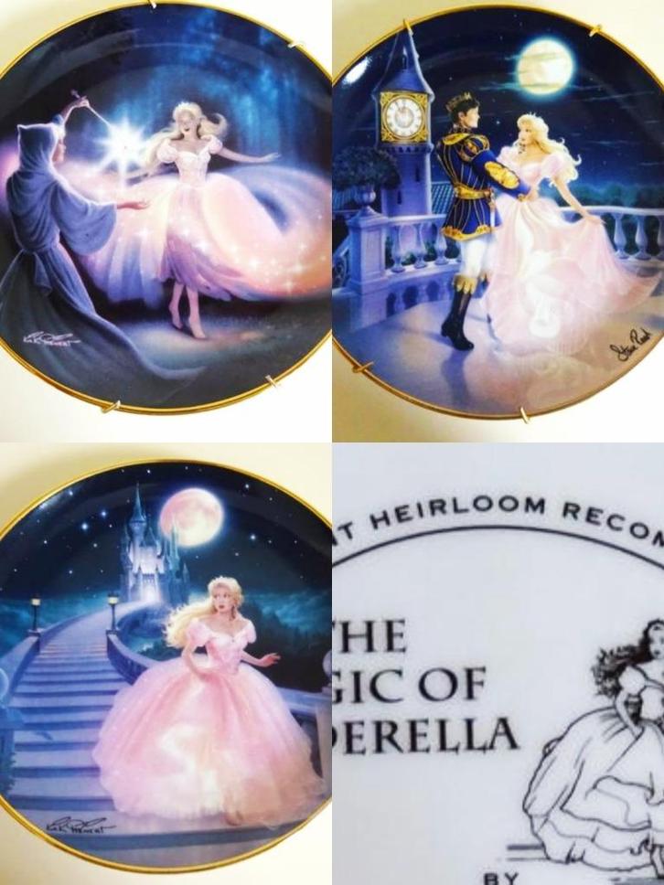 Franklin Mint sierborden Limited Ed. Assepoester Cinderella, Verzamelen, Disney, Zo goed als nieuw, Overige typen, Assepoester of Belle