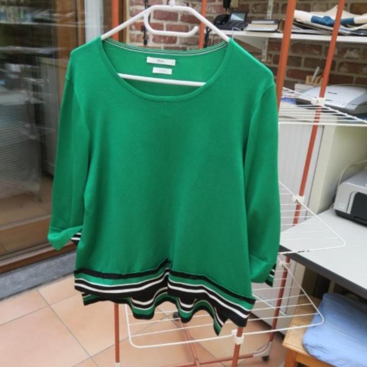 Fijn pulleke nieuw groen boord onderaan Brax mt 44, Kleding | Dames, Truien en Vesten, Nieuw, Maat 42/44 (L), Groen, Ophalen of Verzenden