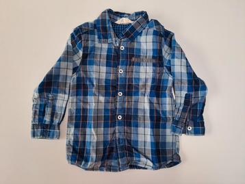 Mt 104 Blauw oranje geruit hemd beschikbaar voor biedingen