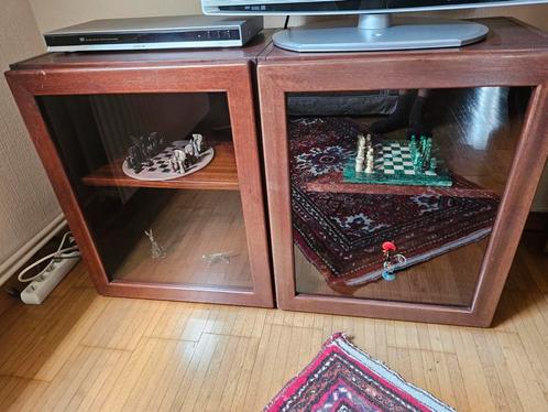 Kleine glazen tv-standaard, Huis en Inrichting, Kasten | Overige, Zo goed als nieuw, Ophalen