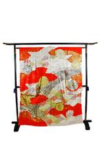 Kimono japonais, Porté, Rouge, Envoi