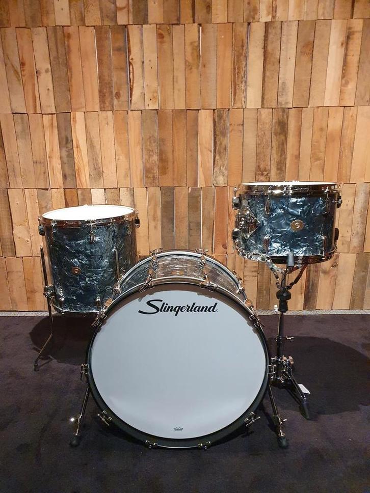 Slingerland Radio King 3pc shellset: Black Diamond Pearl, Muziek en Instrumenten, Drumstellen en Slagwerk, Nieuw, Pearl, Ophalen of Verzenden