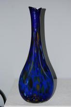 Blauwe 'gevlekte' Murano vaas,, Antiek en Kunst, Ophalen