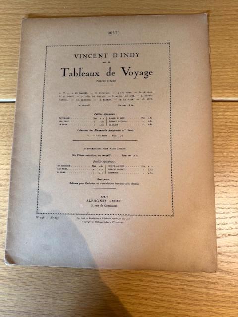 Vincent d'Indy —Tableaux de voyage, numéro 12 : La Pluie, Musique & Instruments, Partitions, Utilisé, Artiste ou Compositeur, Classique