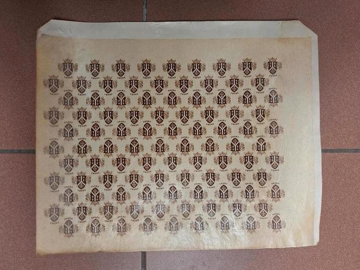 Drukproef Glas etiketten Genever Stokerij Fryns Hasselt, Verzamelen, Merken en Reclamevoorwerpen, Gebruikt, Reclamebord, Ophalen of Verzenden