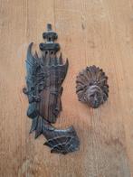 Set Balinese Houten Wandmaskers, Enlèvement ou Envoi