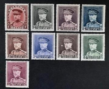 België: OBP 317/24 ** Albert met kepi 1931. beschikbaar voor biedingen