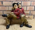 Retro statue « Laurel&Hardy » op bankje, Ophalen