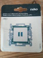 Double prise usb niko blanche encastrée, Enlèvement