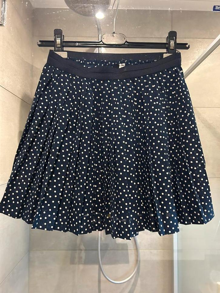 Rok met bolletjes, Kleding | Dames, Rokken, Zo goed als nieuw, Maat 34 (XS) of kleiner, Blauw, Boven de knie, Ophalen of Verzenden