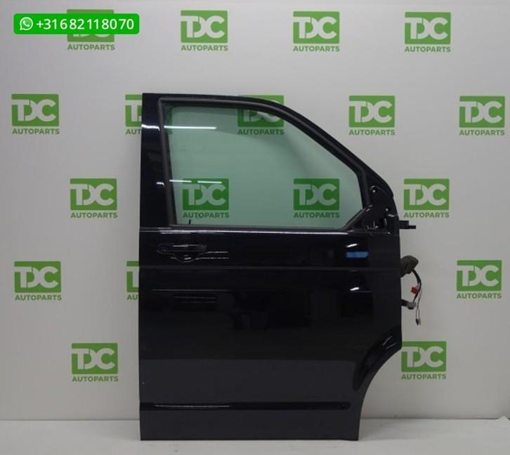 Volkswagen Transporter T5 ('03-'09) Voorportier rechts zwart, Auto-onderdelen, Carrosserie, Deur, Volkswagen, Voor, Rechts, Gebruikt