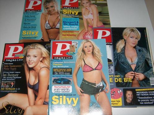 5 x P Magazine met Silvy De Bie ( Melodie ) + extra's, Boeken, Tijdschriften en Kranten, Gelezen, Muziek, Film of Tv, Ophalen of Verzenden