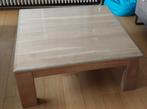 Salontafel eik, Ophalen, Glas, Gebruikt, Vierkant